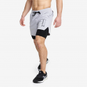 COMPRESION Short 2 in 1 Light grey for men| PICSIL