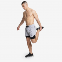Short doublé legging COMPRESSION 2 en 1 gris clair| PICSIL