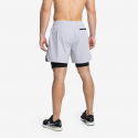 COMPRESION Short 2 in 1 Light grey for men| PICSIL