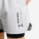 Short doublé legging COMPRESSION 2 en 1 gris clair| PICSIL