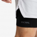 COMPRESION Short 2 in 1 Light grey for men| PICSIL