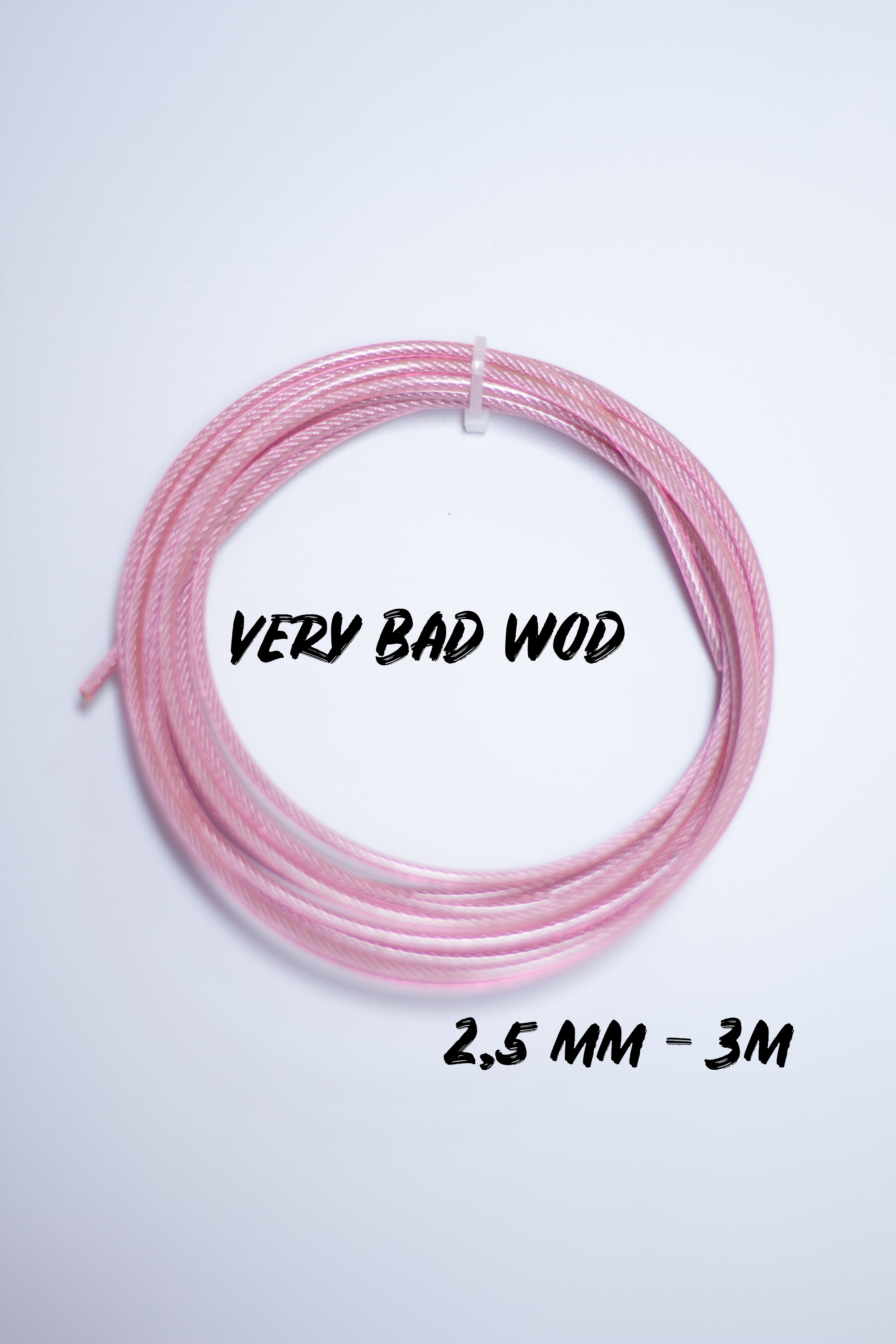 Câble rose pour corde à sauter 2.5 mm 3m - Very Bad Wod — Rose · Taille 2.5 mm