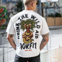 T-Shirt oversize unisexe beige DRINK THE WILD AIR| ROKFIT
