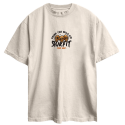 Unisex beige oversized T-Shirt DRINK THE WILD AIR| ROKFIT