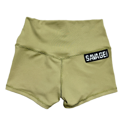 Training short HIGH WAIST ARMY green for women | SAVAGE BARBELL