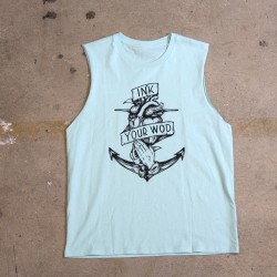 Muscle Tank homme vert clair INK YOUR WOD | VERY BAD WOD