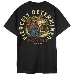 T-Shirt Homme noir FIERCELY DETERMINED | ROKFIT