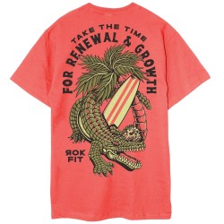 Men's coral T-Shirt RENEWAL and GROWTH | ROKFIT