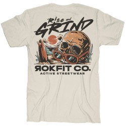 T-Shirt Homme beige RISE AND GRIND | ROKFIT