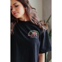 T-shirt femme Crop oversize noir FIERCELY DETERMINED | ROKFIT