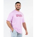 NORTHERN SPIRIT T-shirt unisexe oversize NS SMURF ROSE LAVANDE 