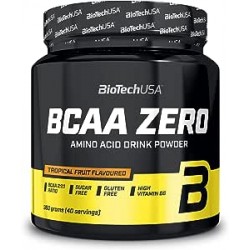 BCAA Zero acides aminés en poudre saveur FRUITS TROPICAUX 360 Gr  |BIOTECHUSA