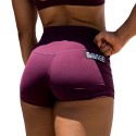 Training short HIGH WAIST WINE for women | SAVAGE BARBELL