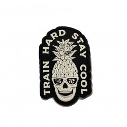 Patch PVC 3D velcro noir TRAIN HARD STAY COOL | VERY BAD WOD