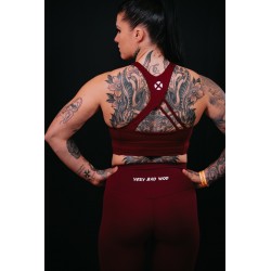 Crop bra CHELSEA model cardinal red| VERY BAD WOD