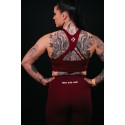 Crop bra CHELSEA model cardinal red| VERY BAD WOD