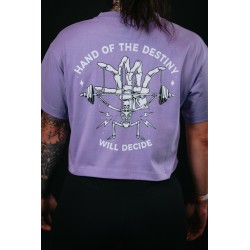 Crop top oversize violet HAND OF DESTINY | VERY BAD WOD