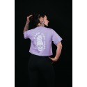 Unisex purple oversized Crop Top TRAIN HARD STAY COOL | VERY BAD WOD