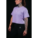 Unisex purple oversized Crop Top TRAIN HARD STAY COOL | VERY BAD WOD