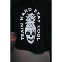 Unisex black oversized Crop Top HAND OF DESTINY | VERY BAD WOD