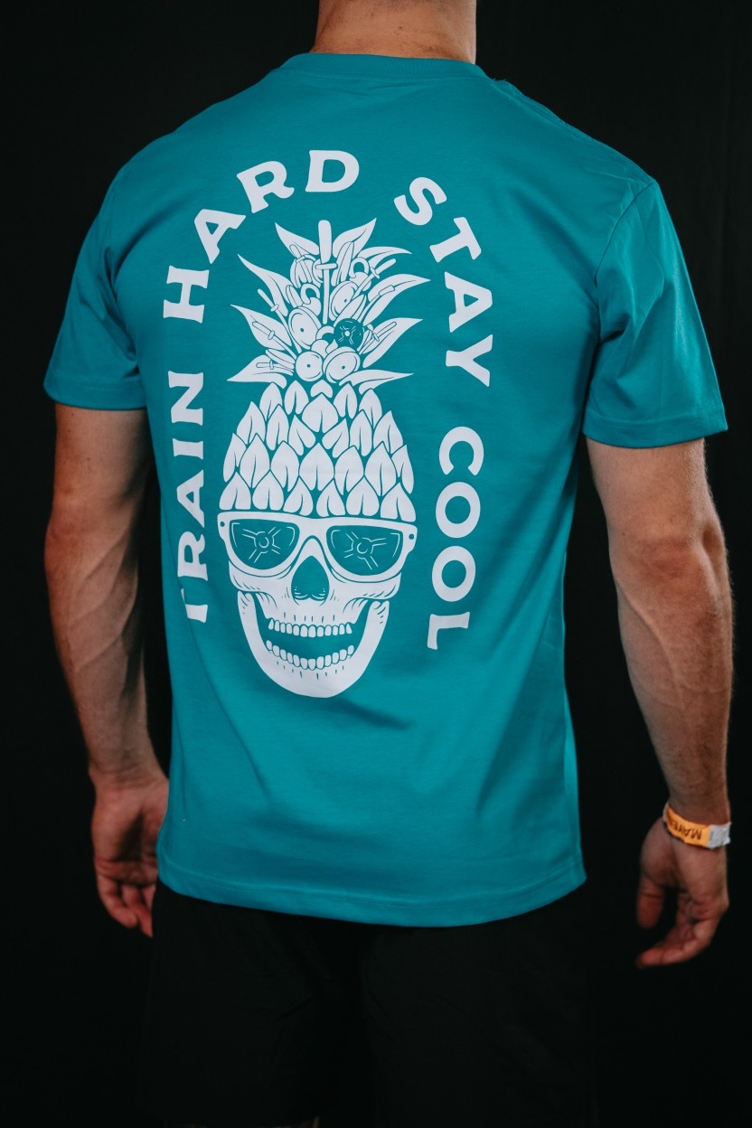 T-Shirt unisexe bleu TRAIN HARD STAY COOL | VERY BAD WOD — Bleu · Taille M