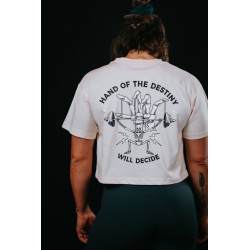 Crop top oversize blanc HAND OF DESTINY | VERY BAD WOD