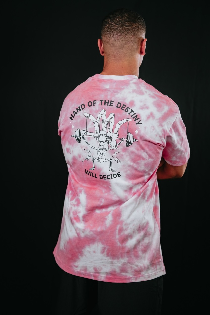 T-Shirt oversize unisexe rose TIE DYE HAND OF DESTINY | VERY BAD WOD — Rose · Taille L