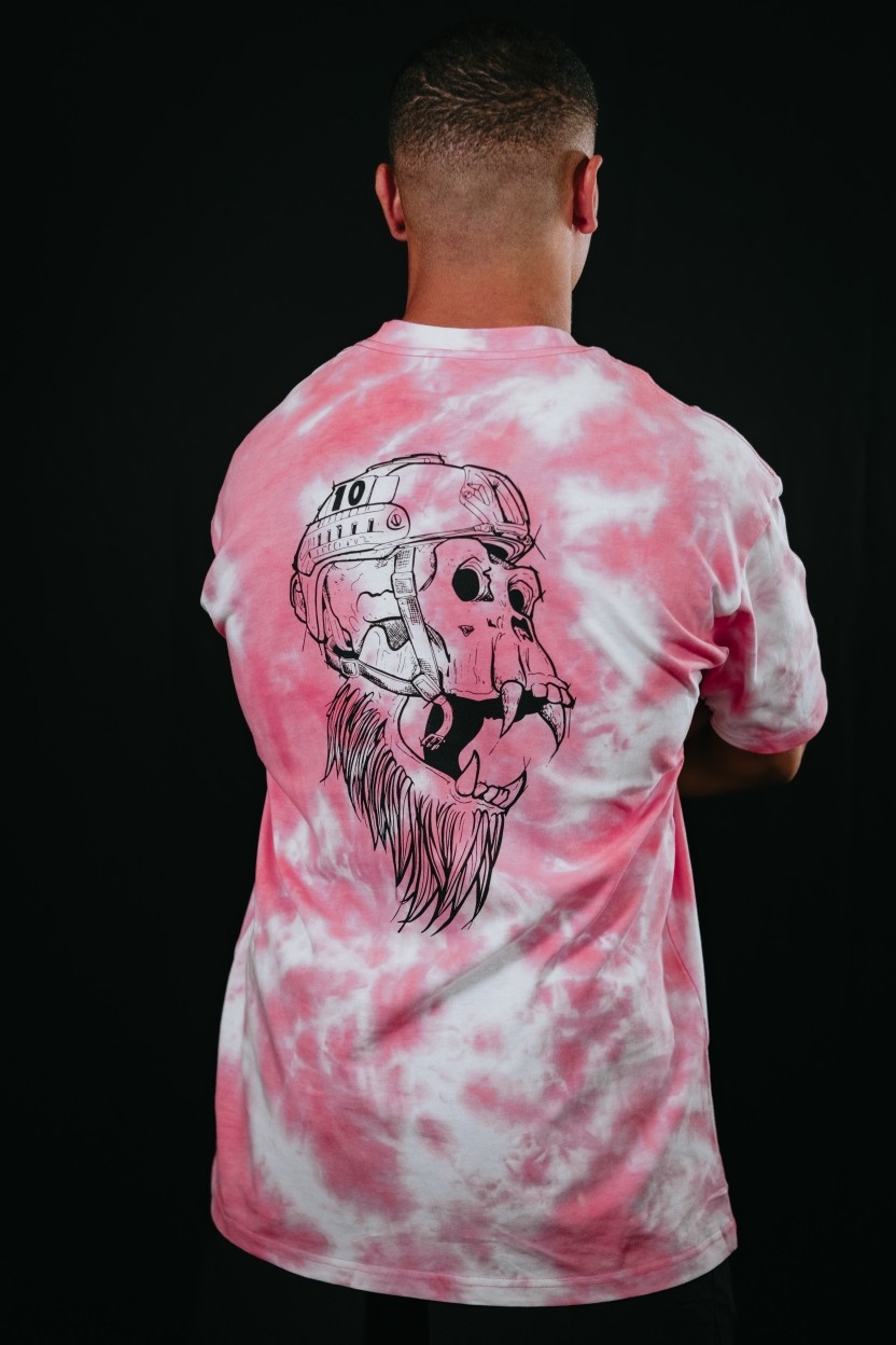 T-Shirt oversize unisexe rose TIE DYE GORILLA | VERY BAD WOD — Rose · Taille M