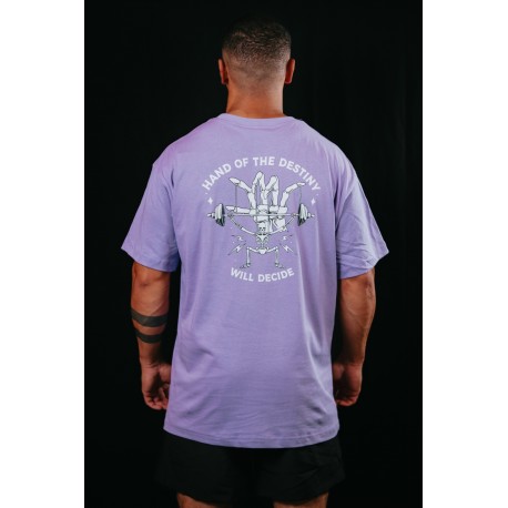 Unisex purple oversized T-Shirt HAND OF DESTINY | VERY BAD WOD