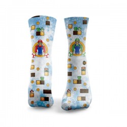Chaussettes blanche MARIO GYM | HEXXEE SOCKS