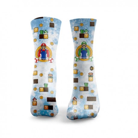 White workout MARIO GYM socks | HEXXEE SOCKS