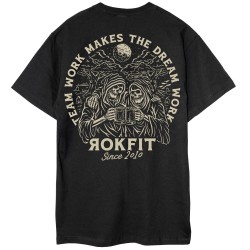 T-Shirt Homme noir TEAM WORK MAKES THE DREAM WORK | ROKFIT