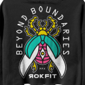 ROKFIT Sweat crop court femme noir BEYOND BOUNDARIES