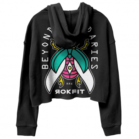 Sweat crop court femme noir BEYOND BOUNDARIES| ROKFIT