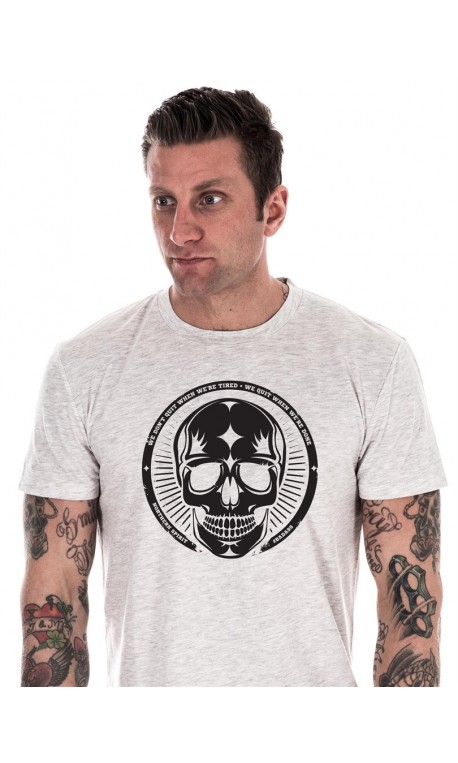 T-shirt Crossfit Northern Spirit - White Tee Black Skull T-shirt Crossfit Northern Spirit - White Tee Black Skull