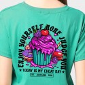 T-shirt femme Crop Vert Menthe CUPCAKE | JUSTHANG