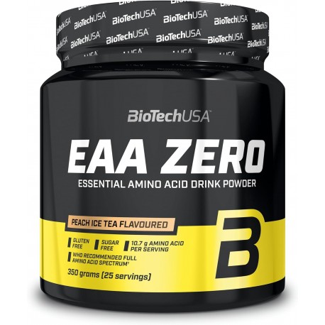 EAA Zero acides aminés en poudre saveur ICE TEA PECHE 350 Gr  |BIOTECHUSA