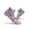White workout LEOPARD PRINT HEARTS ANKLE – HEXXEE SOCKS