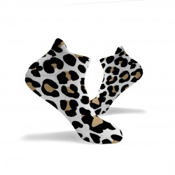 White workout LEOPARD PRINT original white ANKLE – HEXXEE SOCKS