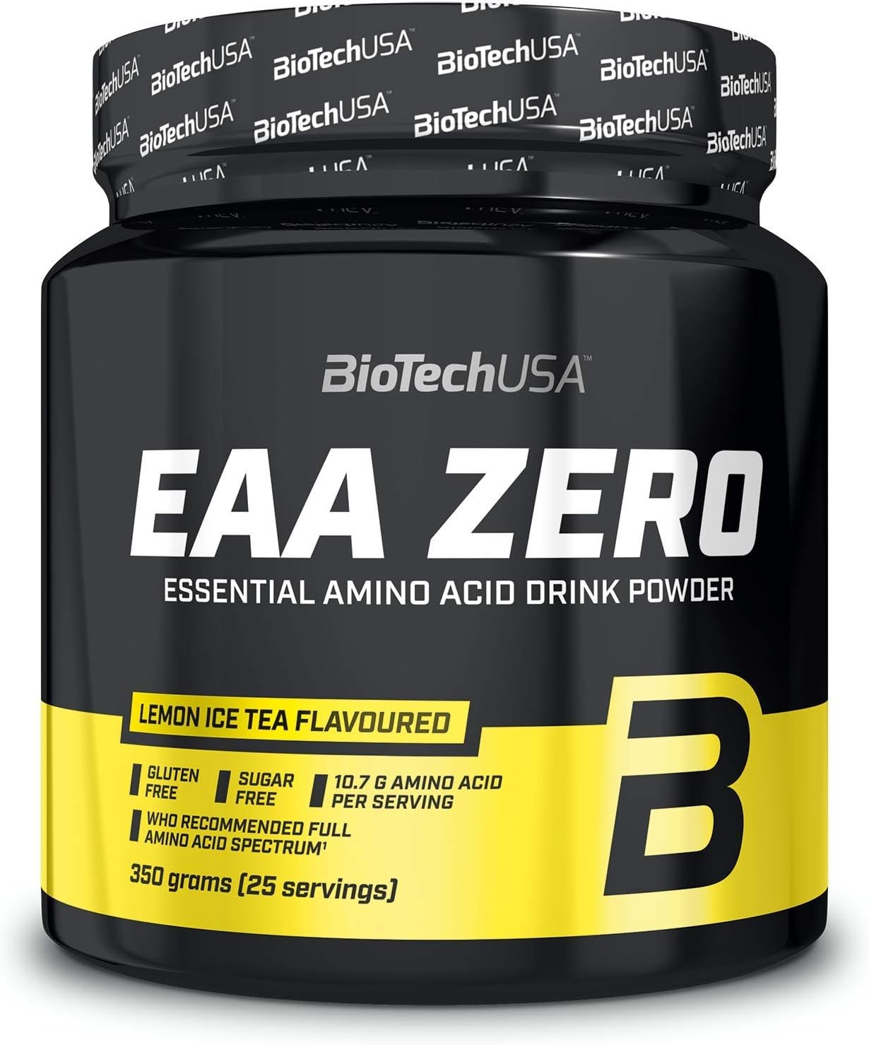 EAA Zero acides aminés en poudre saveur THE GLACE AU CITRON 350 Gr  |BIOTECHUSA — THE GLACE AU CITRON · Taille 350 Gr