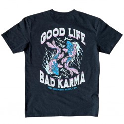 T-Shirt oversize T heavy unisexe noir GOOD LIFE BAD KARMA | BARBELL REGIMENT