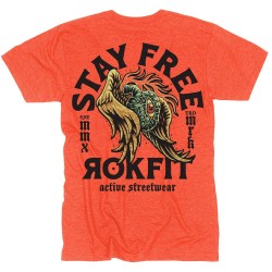Men's heather orange T-Shirt STAY FREE | ROKFIT