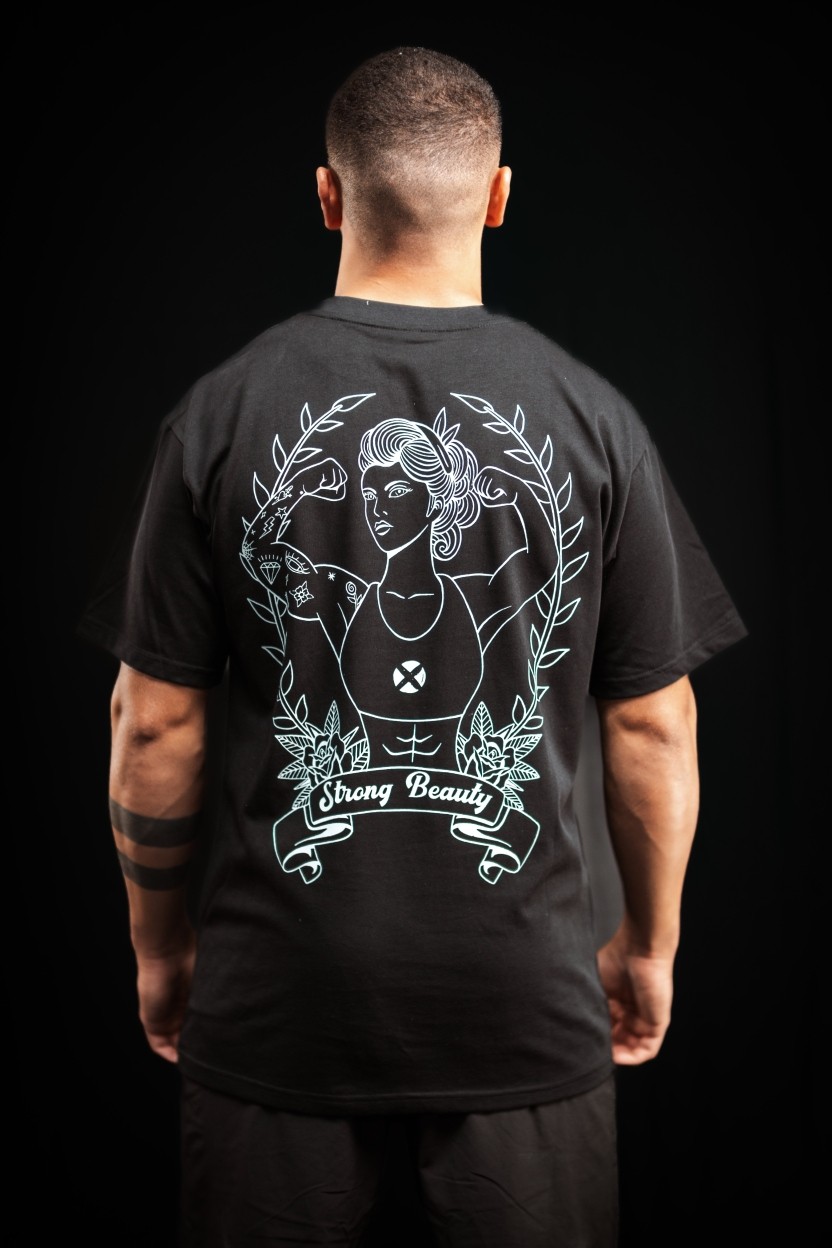 T-Shirt oversize unisexe noir STRONG BEAUTY | VERY BAD WOD — Noir · Taille S