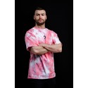 Unisex pink oversized T-Shirt TIE DYE TRAIN HARD STAY COOL | VERY BAD WOD