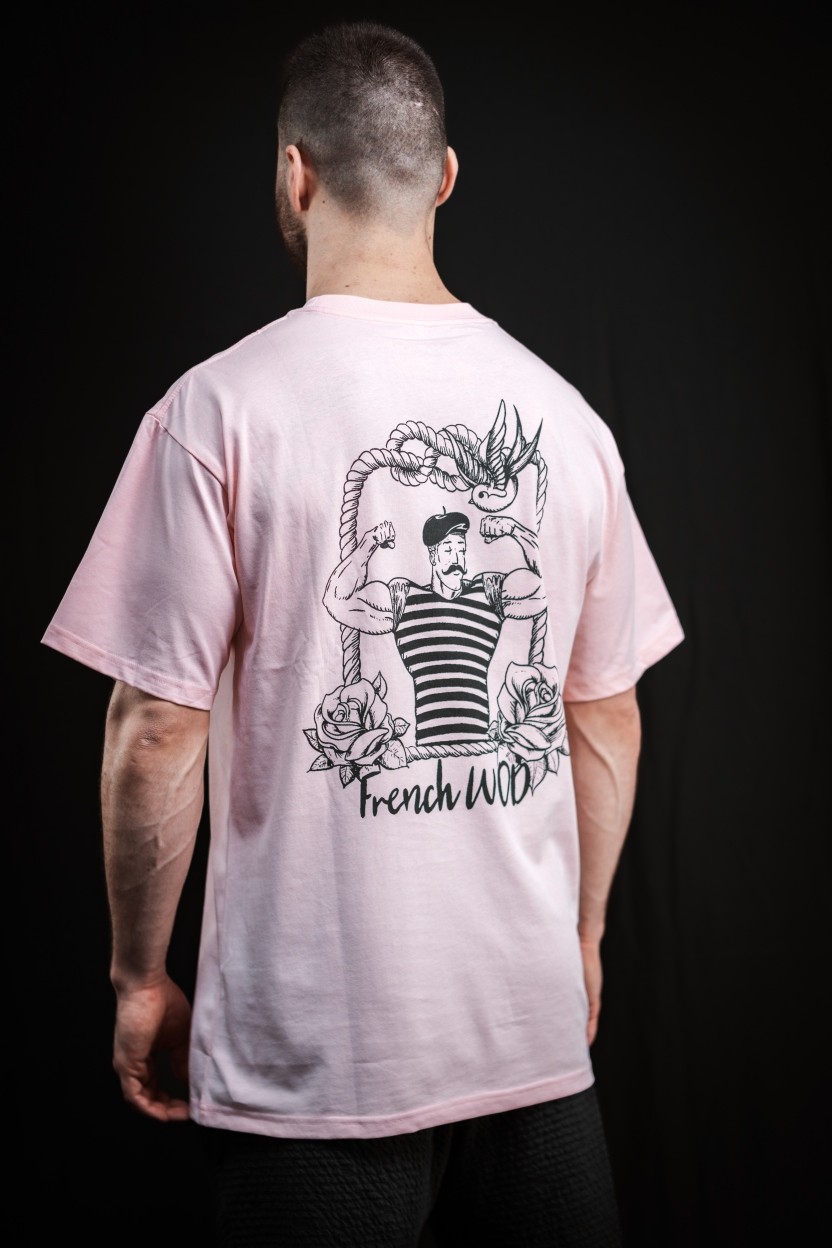 T-Shirt oversize unisexe rose clair FRENCH WOD | VERY BAD WOD — Rose · Taille XL