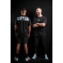 Unisex black oversized T-Shirt TREBLE| ROKFIT
