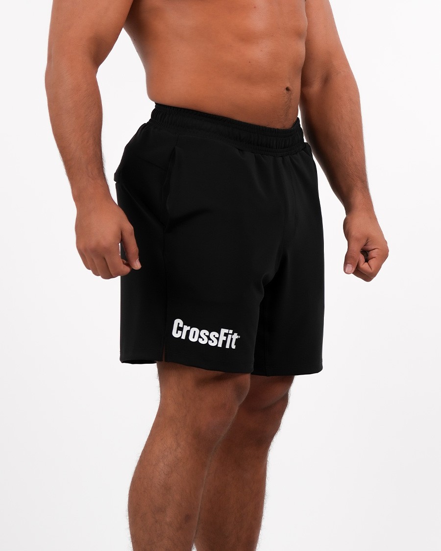 Short Homme CROSSFIT® HUNTER noir ink regular 8"| NORTHERN SPIRIT — Noir · Taille S