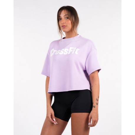 Crop Top oversize CROSSFIT® BAGGY pink orchid bloom| NORTHERN SPIRIT