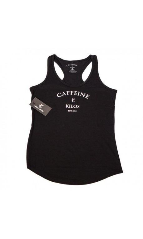 Débardeur sport Femme Caffeine and Kilos - Noir