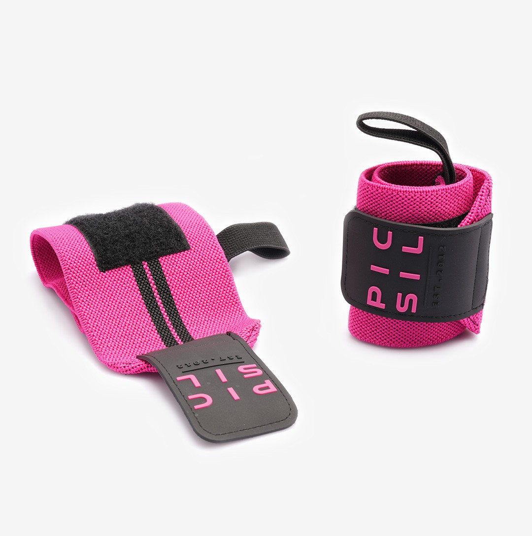 Bandes de Poignets roses bandes noires | PICSIL — Rose · Taille TU